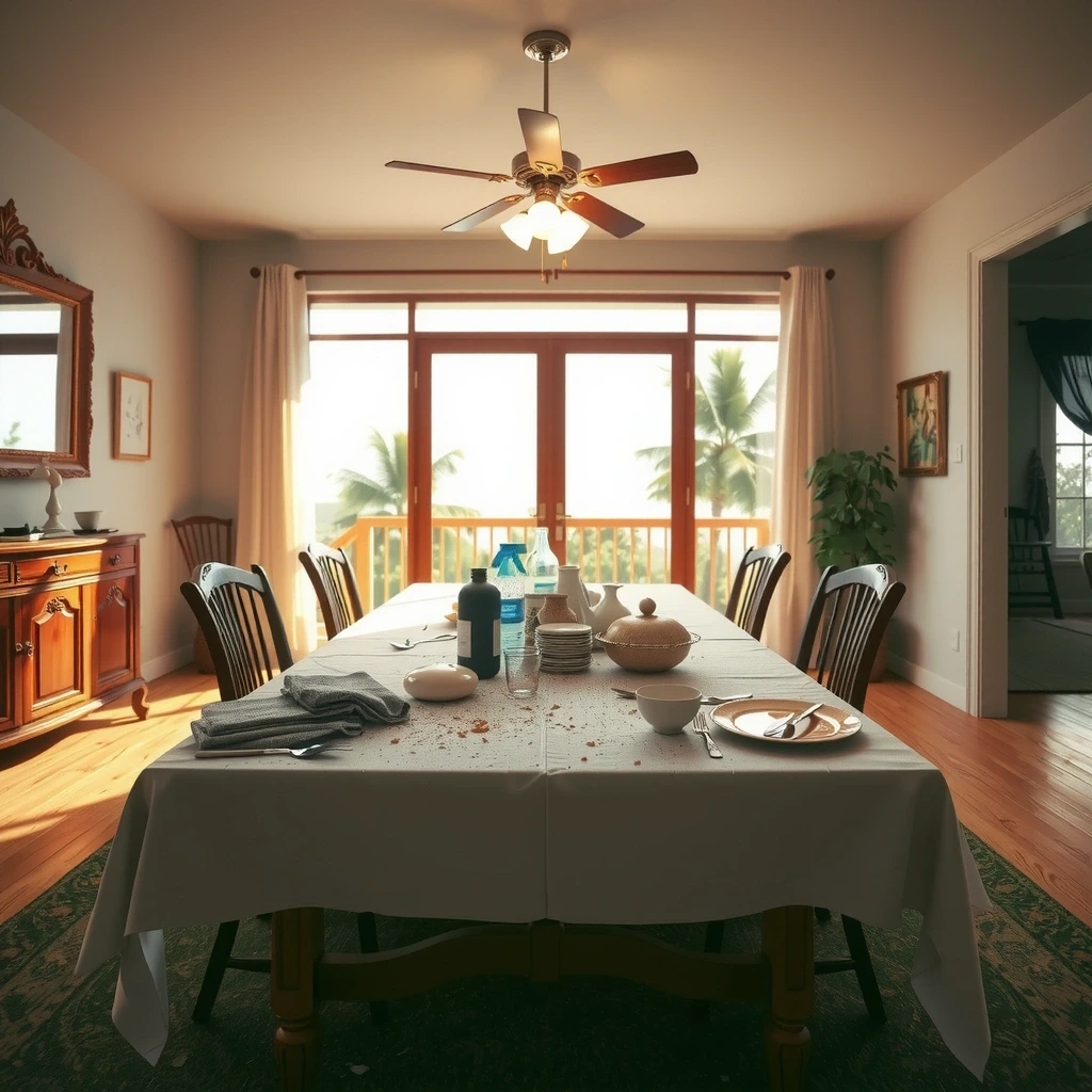 Before dining room clean