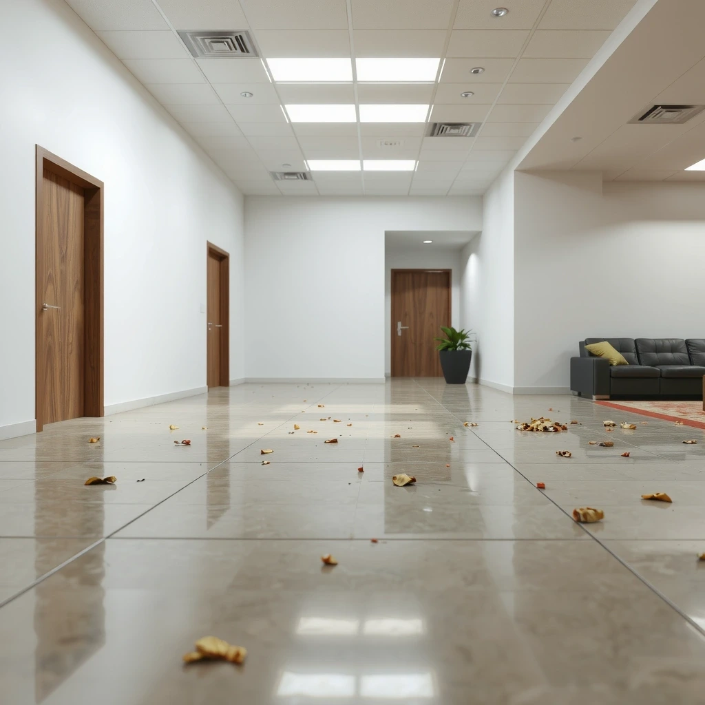 Before office floor clean