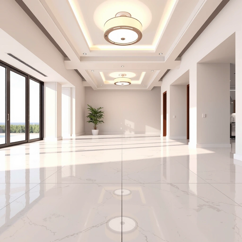 Polished renovation floor