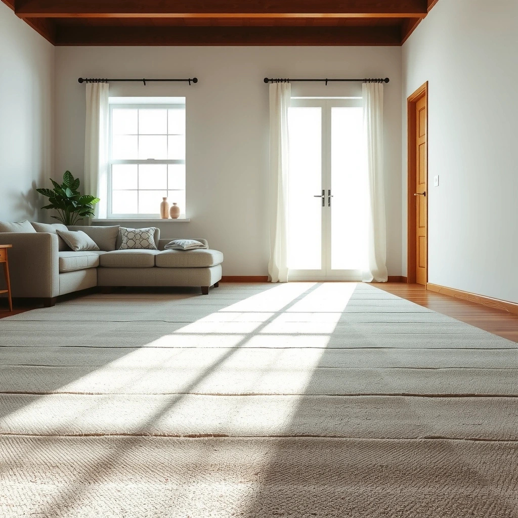 Vacuumed living room